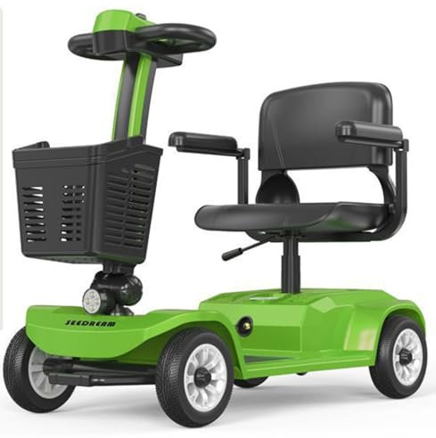 Auto Folding Mobility Scooter with Lithium Battery, Portable and Lightweight 4-Wheel Design for Adults, Easy Transport and Storage Solution