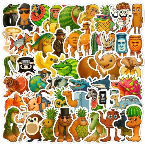 SSKHE Italian Brainrot Stickers 100PCS Tralalero Tralala Meme Laptop Stickers, Waterproof Vinyl for Water Bottle, Skateboard, Kids Reward Stickers, Party Bag Stickers & Meme Gift