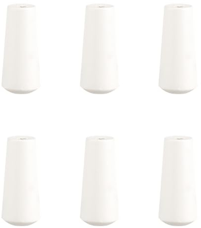 Hopzab 6PCS Wooden Window Blind Pull End Replacement Parts, Small Hanging taper Cord Knobs for Blinds, Shades & Home Decor, Decorative Wood Pendants for Light Pulls, White