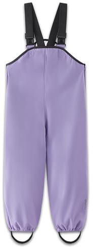 Reima - Lammikko Regenhose für Kinder Wasserdicht - Strapazierfähige Matschhose Jungen und Mädchen mit verstellbaren Hosenträgern, elastischen Beinabschlüssen - Blooming Lilac, 104