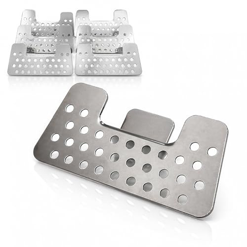 Pack de 6 Rejilla para Urinario de Pared Acero Inoxidable 90x48 mm Filtro Anti Obstrucciones Universal |Fácil Instalación | Fluvia