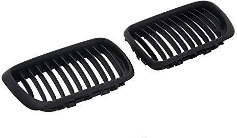 Kühler- Sport- Front- Rippen- Grill Schwarz Matt Eintragungsfrei Set