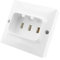 BeMatik - Base de Enchufe 25A 2P+T para hornos y cocinas 80x80mm de Color Blanco