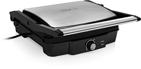 Tristargr-2853 -griglia a Contatto Comapertura a 180°, Superficie Di Cottura 29x23,5cm, Utilizzabile Anche Comegriglia da Tavolo, 2000watt, Colore. Nero