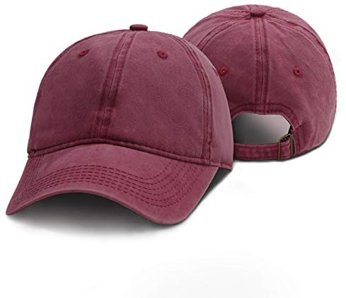 Baseball Kappe Baseball Caps Herren Sommer Unisex Snapback Hut Lässig Verstellbar Outdoor Reithüte Frau Sonnenschutz Sport Casual Schwarz Sonnenkappe Verstellbar Wein