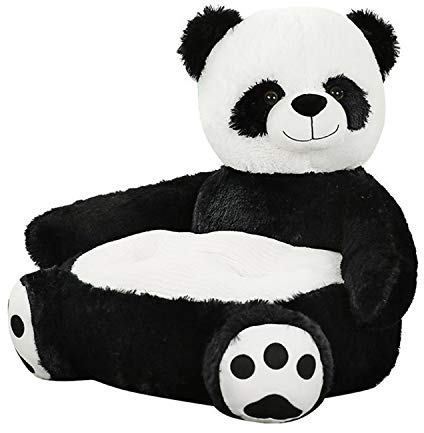 Zinsale Kinder Plüschsessel Baby Sofas fürs Kinderzimmer Kuscheltier Ausgestopftes Tier Kindersessel Lesesofa Weiches Sitzkissen Plüschtiere Kleinkindmöbel (Panda)