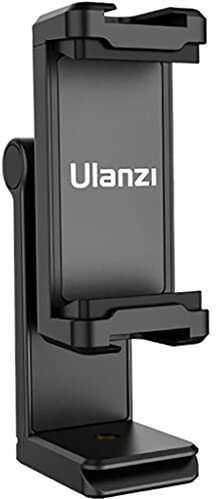 ULANZI ST-22 Support de téléphone pivotant et inclinable à 360° pour trépied avec 2 Supports Cold Shoe-mounts