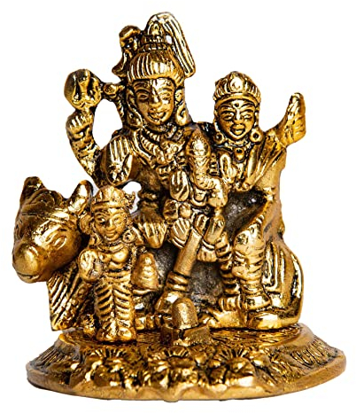WC_Shiva Statue Figuren Wohnkultur/Das triadische Herz von Shiva Pariwar mit Shiv Ling/Hindu-Göttin/Mini-Hindu-Statuen/Statue Shiva Lingam/Lord Shiva Skulptur Dekor (Shiv Pariwar)
