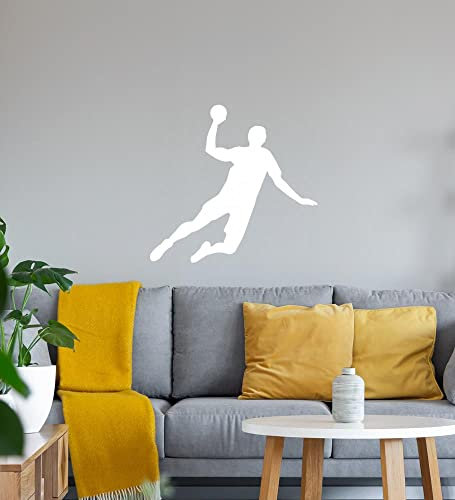 Handballer Wandtattoo Weiß Aufkleber 40 x 38 cm