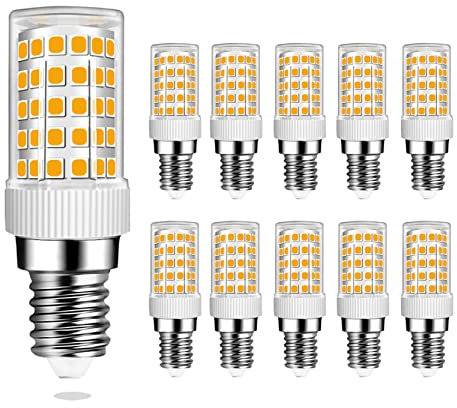 MENTA E14 LED Lampe 10W, Warmweiß 3000K, Kein Flimmern, 800lm Ersatz 80W Halogen Leuchtmittel, Keramiksockel, Mini Glühbirne Mit 86-LED SMD2835, AC220-240V, Nicht Dimmbar, Φ22*68mm, 10er-Pack