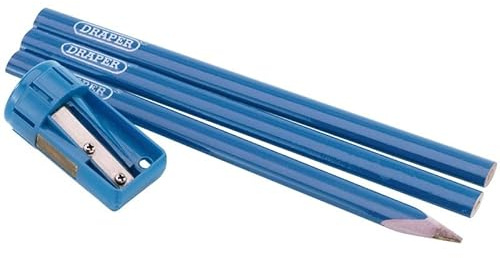 Draper Tools 92705 Carpenter's Pencil/Sharpener 12 Pieces Set