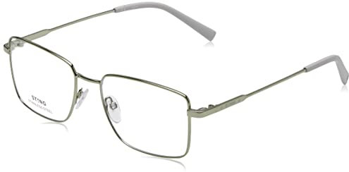 STING Herren VST430 Sonnenbrille, TOTAL Shiny Green SAGE, 54