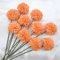 Künstliche Chrysanthemen-Kugelblumen, Blumenstrauß für den Herbst für wichtige Menschen, herrliche Moral für Zuhause, Büro, Kaffeehaus, Deko-Partys und Hochzeiten (orange), 10 Stück