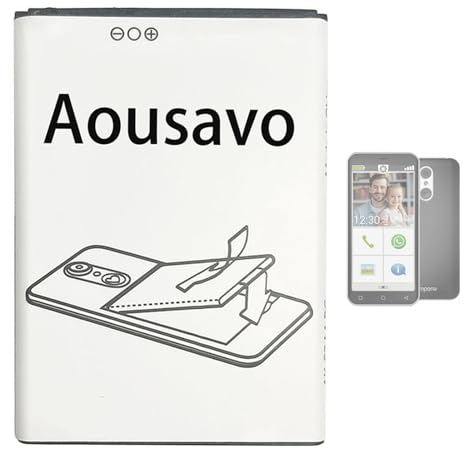 Aousavo AK-S3m (V1.0) ersatz akku AK-S3m Kompatibel mit Emporia SMART 3 mini,SMART 4 Smartphone,S4 Smartphone,Emporia Supereasy SE,Supereasy Seniorenhandy (High Capacity 2600mAh)