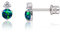 Limerencia Medizinische Titan Ohrringe, G23 Hypoallergen Gesundheitsstecker Ohrstecker mit Schraubverschluss, Nickelfreie Ohrringe für Damen, Mädchen und Kinder (CZ + Green Opal)