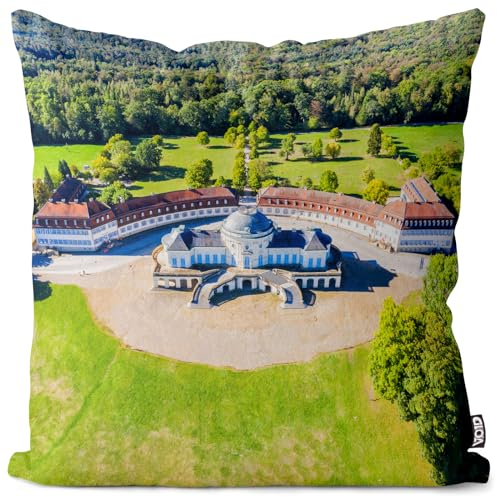 VOID Schloss Solitude Kissenbezug Kissenhülle Deko Outdoor Dekoration Garten Dekokissen, Kissen Größe:60 x 60 cm
