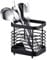 MEMOFYND 1 soporte para cubiertos de acero inoxidable, escurridor de cubiertos, limpiador de fregaderos de acero inoxidable, utensilios de cocina y almacenamiento de cubiertos, adecuado para cocinas