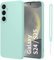 Qasyfanc Handyhülle für Samsung Galaxy S24 / S25 5G Hülle, Soft TPU Silikon Case Ultra Dünn Microfiber Kameraschutz Rundumschutz Anti-Kratzer Hülle für Samsung Galaxy S24 / S25 - Minzgrün