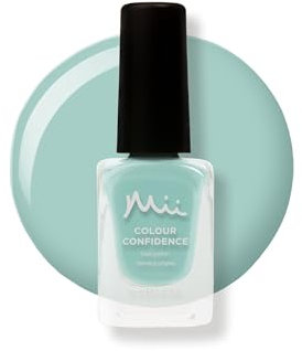 Mii Colour Confidence Quick Dry Nail Polish | Long Lasting Nail Polish & Fast Drying Nail Polish | Nail Strengthening Polish with Nourishing Formula | 14ml Nail Paint | Peppermint Cream, Mint Green