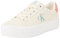Calvin Klein Baskets Vulcanisées Femme Bold Basses, Multicolore (Creamy White/Rose Tan/Blue Surf), 36