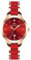 rorios Damen Edelstahl Armbanduhren Quarzwerk Uhr Classics Kleider Damenuhren Keramik Armband Uhren Leuchtend Analog für Uhr Frauen Rot B