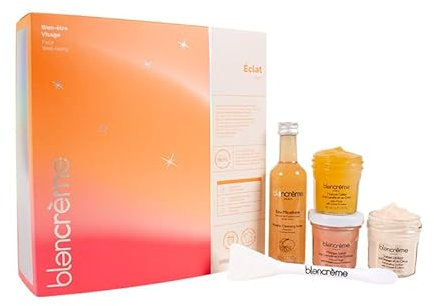 Blancrème | Coffret Visage Multi-masques. 4 produits Visage naturels pour exfolier et hydrater + pinceau applicateur