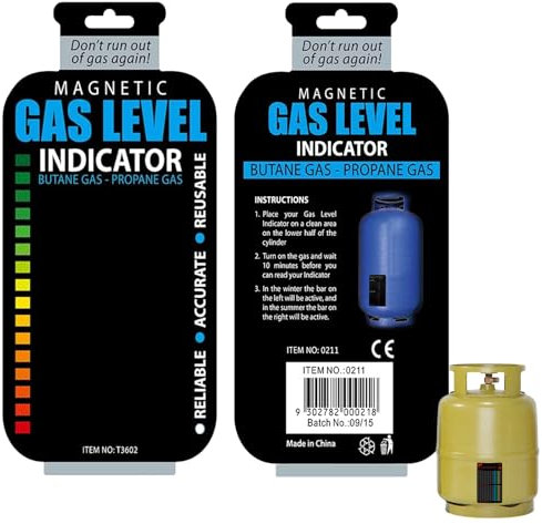 Benaewa Lot de 2 indicateurs de niveau de bouteille de gaz, outil magnétique pour bouteille de gaz pour caravane, camping-car, voyage