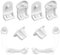 Plastic Roller Blind Repair Kit, 2 Sets Curtain Accessories, 25mm Mounting Brackets With Beaded Chain, Fittings for Fixing Blinds Shades Windows