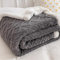 AShanlan Kuscheldecke Flauschig Decke Super Warme Flannell Sherpa Decke Wohndecke Überwurfdecke für Bett Sofa Couch Grau 220x240 cm