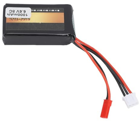 POENVFPO Batería Receptora RC 1000mAh 6,6V Litio para MC6B 4PX 14SG 4PV 4PLS, Diseño Ligero, Defensa contra Sobrecarga, Conectores Hitec
