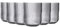 TRESV Set de 6 Vasos Colores o Transparente, Vaso de Cristal agua de 270 ml, Vaso de Agua y Bebidas, Aptos para Lavavajillas (Gris 270ml)