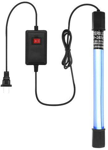 Aquarium Uv Sterilisator Licht,Aquarien UV Licht Wasserklärer Algen klar (9 W),UV Sterilisationslampe,Bakterien-Killer UV Lampe,Uv Klärer Aquarium mit Timer, mit Saugnapf