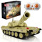 Mould King 20037 Technik RC Panzer Bausteine Klemmbausteine Panzer Challenger 2 Militär Tank Modellbau Kompatibel Mit Andere Marken(1129 Teile)