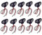 TECHZOCO Conector de batería de 9 V, Cable Adaptador de bateria Arduino, Cable de 200 mm, Conector Tipo T, portapilas 9V, Apto para 1 Pila 6F22, 6HR61, 6LR61 de 9 Voltios, Pack de 10 Unidades
