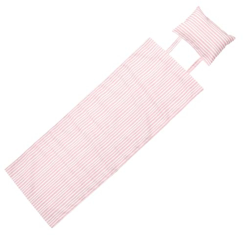 GORGECRAFT 141x43cm Strand Sling Stuhl Canvas Rosa Weiß Gestreift Ersatz Liegestuhl Stoff Klapp Liegestuhl Bezug Canvas Zum Sonnenbaden Garten Innenhof Terrasse Außenbereich