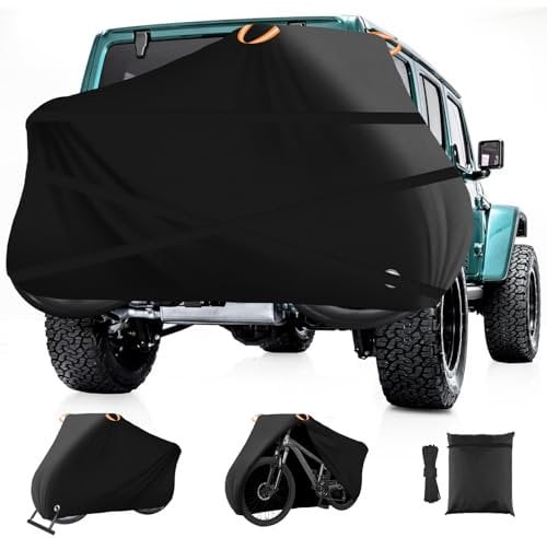 SIRUITON Housse de vélo pour Le Transport de 1 à 3 vélos, Housse de vélo pour l'extérieur en Tissu Oxford 420D avec Sangles et Sac de Rangement pour l'attelage arrière de la Voiture.