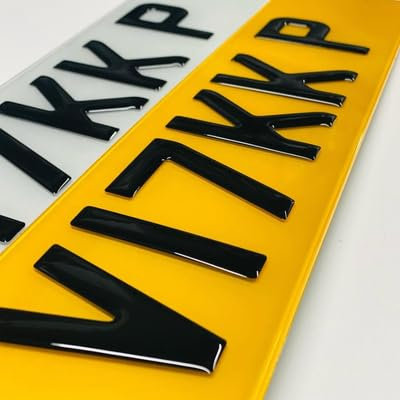 3D GEL Personalised Acrylic Number Plates Front/Rear/Pair For Automotive, Home or Outdoor Use