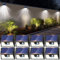 nipify 8 Paquete Luz Solar,3 Modos Focos Solares para Exterior, Impermeable luz solar exterior con sensor de movimiento, Lamparas Exterior para Jardín, Garaje, Patio,Caminos