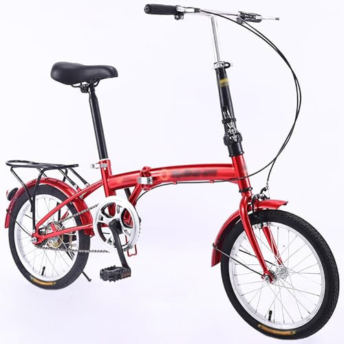 Klappfahrrad Erwachsene, Klapprad 16 Zoll Faltrad Leichter Kohlenstoffstahl Folding Bike, Faltbares Citybike Für Pendler Und Reisen C,16 inch