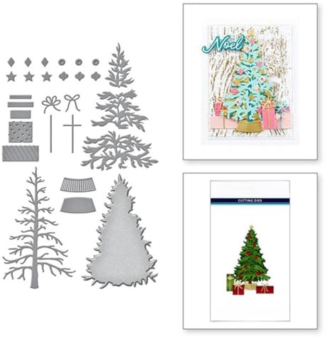Weihnachtsbaum Stanzschablone, Metall Stanzformen Set für Kartenherstellung | Stanzbögen, Die Cuts für DIY Scrapbooking, Fotoalbum, Journale Prägungen,Karten Dekorative