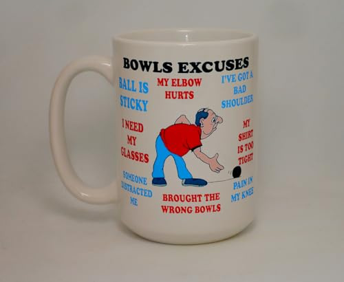 Bowls Excuses Big 15Oz Ceramic Mug Novelty Funny Sport Gift