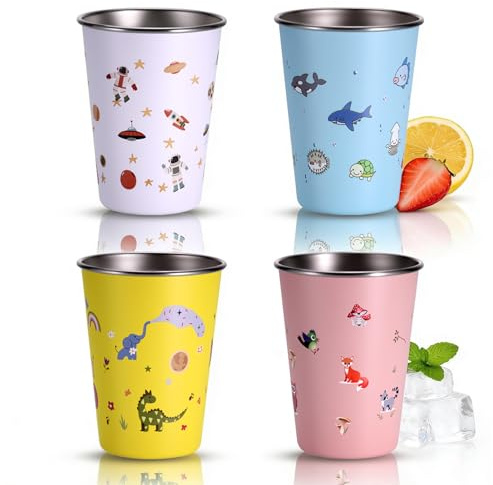 Hejo 4 Pièces Tasse Inox pour Enfant