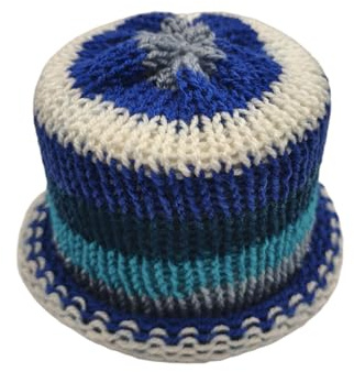 SH24 Klopapierhut Klohut Color 33 gestrickt Auto Fußball