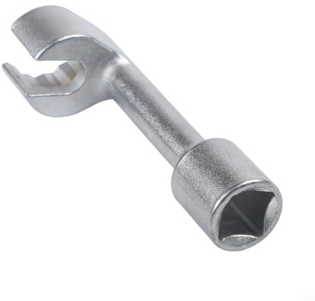 1/2 Drive Diesel Fuel Line Socket Set 12mm 14mm 16mm 17mm 18mm 19mm Automotive Fuel Line Tool Kit for Injector Pipe Metal Open End Wrench(19mm)