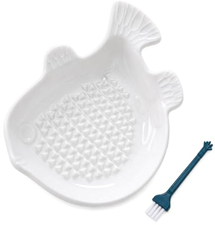 Ceramic Grater Plate, Garlic Grater for Ginger Tea Preparation | Ceramic, for Baby Food Making