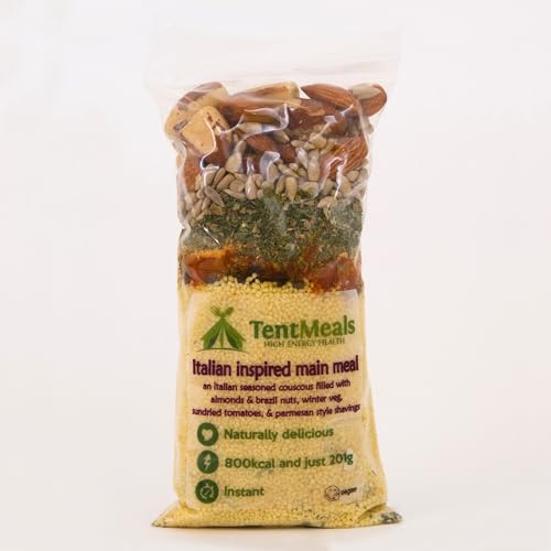 TentMeals Camping and Expedition Food: Italian Inspired Main Meal. 1x Large 800 kcal pack