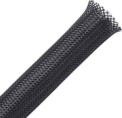 6mm-30m PET erweiterbar geflochten kabelschlauch kabelstrumpf kabelschutz kabelmantel-schwarz-Alex Tech Kabel Sleeve