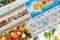 XL Wandpaneele ca. 280x65cm - stabile und pflegeleichte PVC Platten zur Wandverkleidung z. B. als Küchenrückwand - 1 Paneel, 3 teilig (Gesamtbild Mosaik Set)