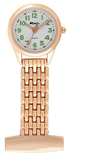 Ravel - Classic Nurses Fob Watch - Analogue Quartz - R1101.42 - Rose Gold Tone (Small - 25mm case)