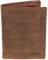 Geldbörse Leder Braun Vintage | Herren & Damen | RFID-Schutz mit Münzfach | Portemonnaie Echtleder Reißverschluss innen | Geldbeutel Hochformat | BB Design DLF HBR